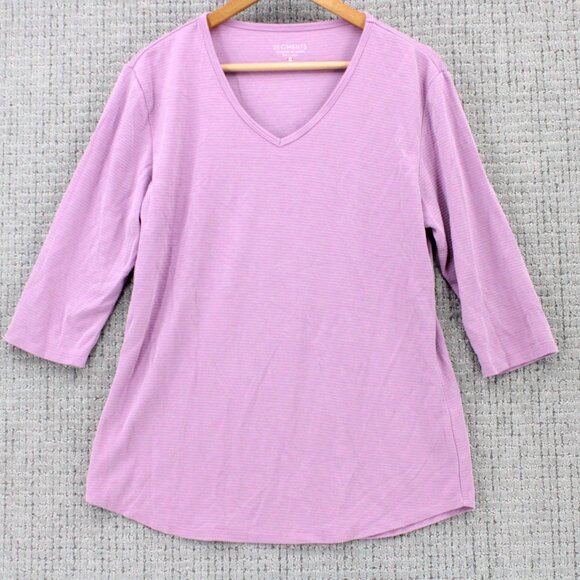 SEGMENTS Performance Shirt Top Womens Large L Pink Solid Pullover Long Sleeve - Picture 1 of 9